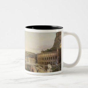 Taza Bicolor Vista de Viena en épocas romanas, 1860