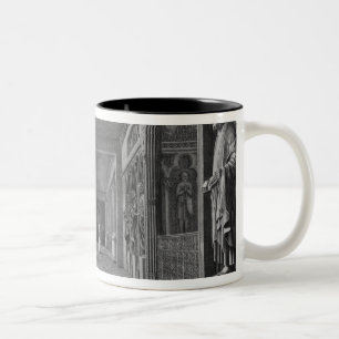 Taza Bicolor Vista del claustro, monumentos del DES de Musee