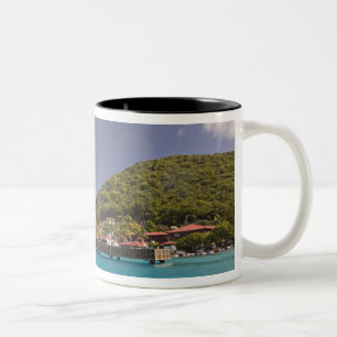 Taza Bicolor Vista escénica de la Virgen del club náutico Bit