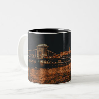 TAZA BICOLOR VISTA NOCTURNA DE BUDAPEST