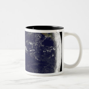 Taza Bicolor Vista por satélite de la tierra
