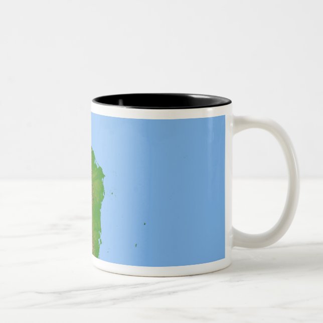 Taza Bicolor Vista topográfica de Centroamérica (Derecha)