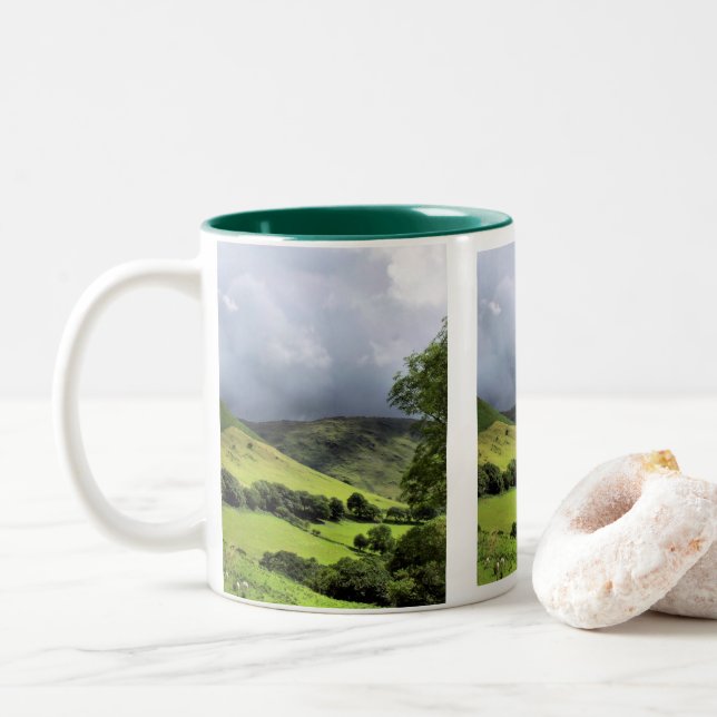 TAZA BICOLOR VISTAS DE GALES (Con donut)