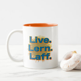 Taza Bicolor Vive. Lern. Laff. Gfx-06