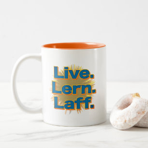 Taza Bicolor Vive. Lern. Laff. Gfx-06