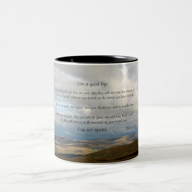 Taza Bicolor Vive una buena vida - Marcus Aurelius (Centro)