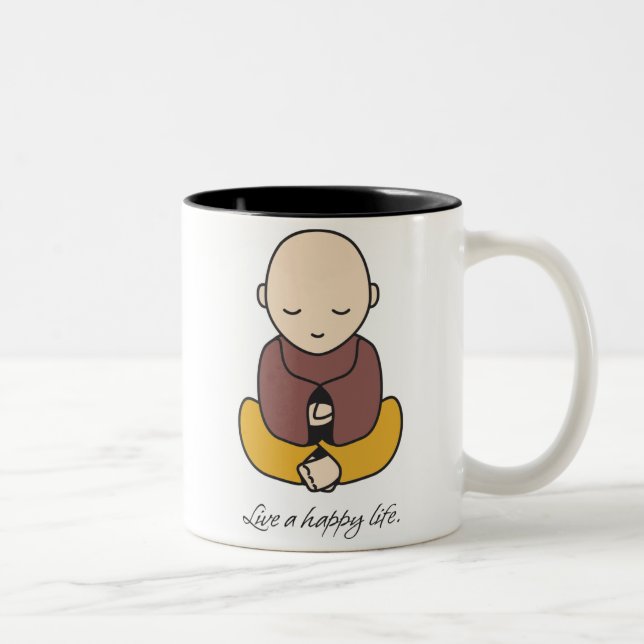 Taza Bicolor Vive una vida feliz (Derecha)