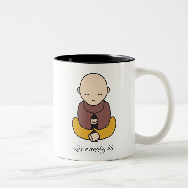 Taza Bicolor Vive una vida feliz (Derecha)
