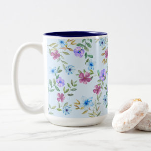 Taza Bicolor Vivid Floral Garden