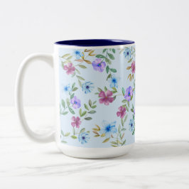 Taza Bicolor Vivid Floral Garden