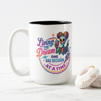 Taza Bicolor Viviendo El Sueño...