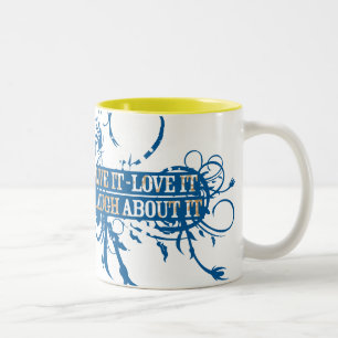 Taza Bicolor Vivo, amor, risa