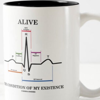 Taza Bicolor Vivo La Condición De Mi Existencia Ritmo Sinus