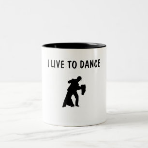 TAZA BICOLOR VIVO PARA BAILAR CAFÉ MUG