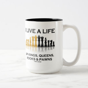 Taza Bicolor Vivo Una Vida De Reyes, Reinas, Libros Y Palabras