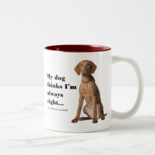 Taza Bicolor Vizsla v Wife Mug