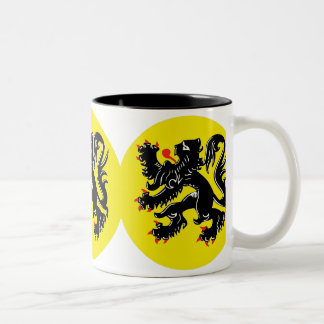 Taza Bicolor Vlaamse Leeuw van Vlaanderen koffiemok deluxe