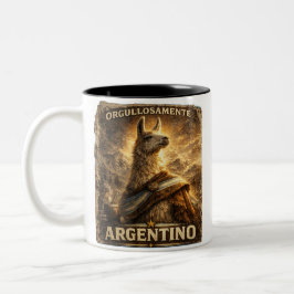 Taza Bicolor VLLC Orgullosamente Argentino Llama Mate Patriotic