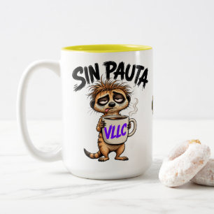 Taza Bicolor VLLC Sin Pauta Argentina Funny Political Meerkat M
