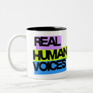 Taza Bicolor Voces humanas reales - Mug - No se permite IA