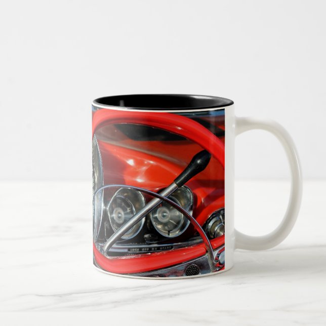 Taza Bicolor Volante del coche antiguo (Derecha)