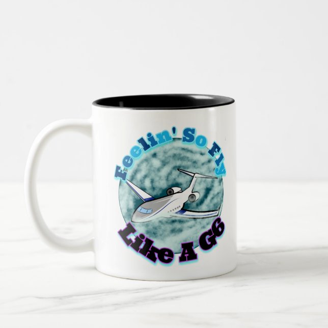 Taza Bicolor Volar como un G6 (Izquierda)