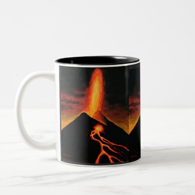 Taza Bicolor Volcán Cumbre Vieja (Izquierda)