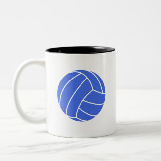 Taza Bicolor Voleibol del azul real y del blanco