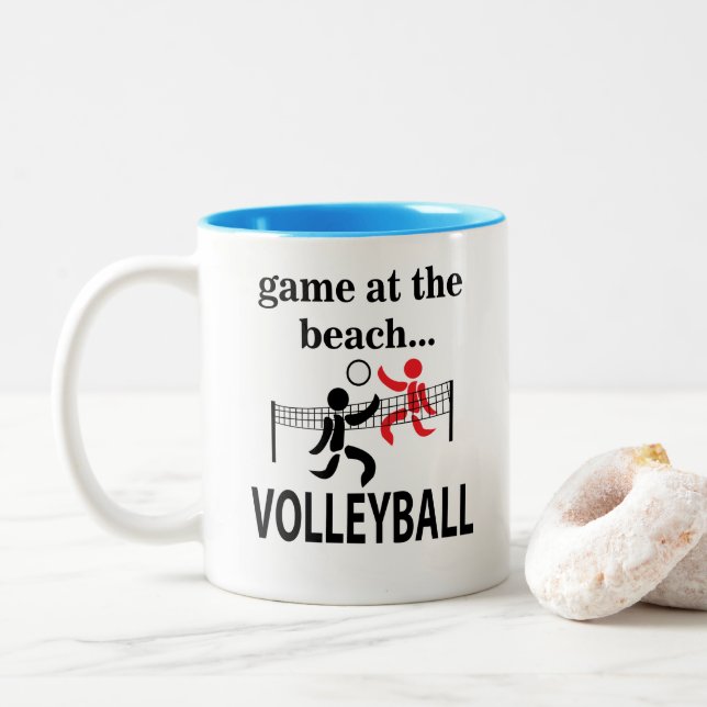 Taza Bicolor Voleibol Playa  (Con donut)