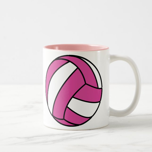 Taza Bicolor Voleibol rosado (Derecha)