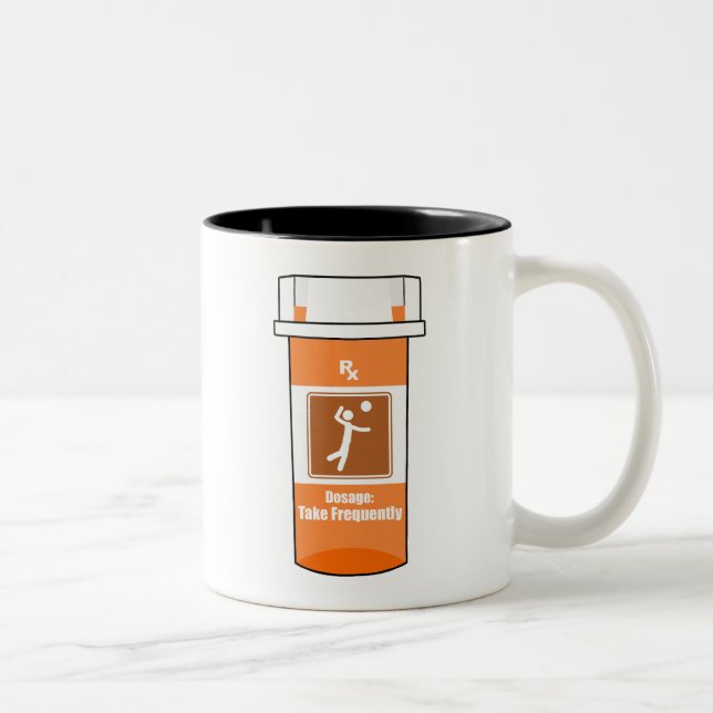 Taza Bicolor Volleyball Is My Drug (Derecha)