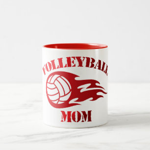 Taza Bicolor Volleyball Mom Mug