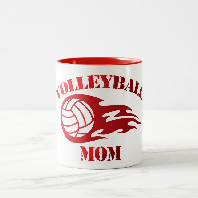 Taza Bicolor Volleyball Mom Mug (Centro)