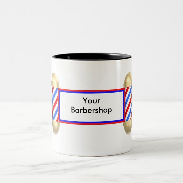 Taza Bicolor Voluta de la barbería (Centro)
