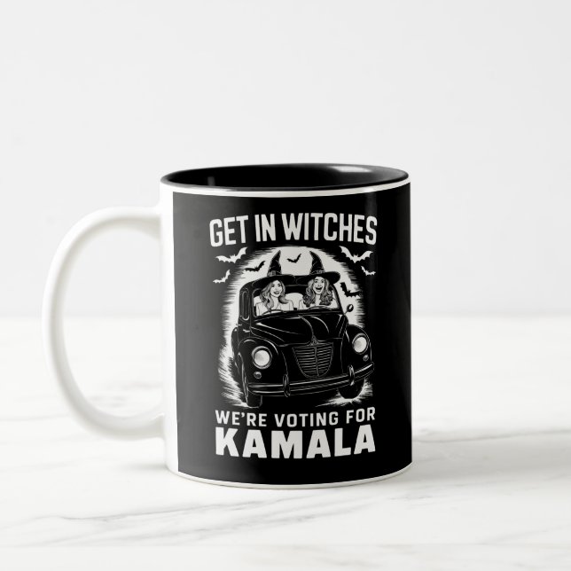 Taza Bicolor Votamos por Kamala Halloween (Izquierda)