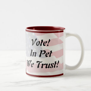 Taza Bicolor Votar Mascota Confiamos