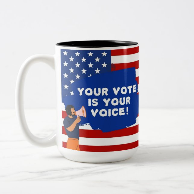 Taza Bicolor Votar tu voz (Izquierda)