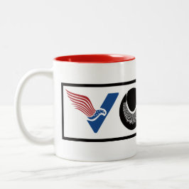 Taza Bicolor VOTE Americano, RBG, USPS, BLM, Paz e Igualdad