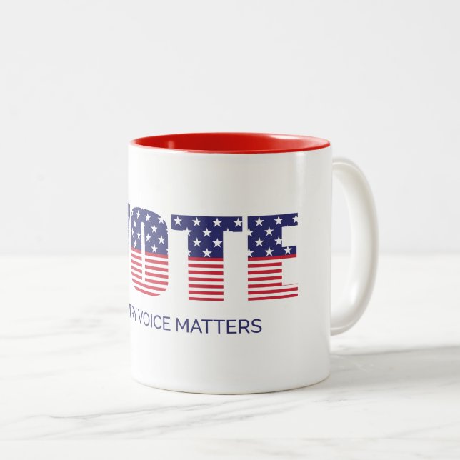 Taza Bicolor Vote Coffee Mug (Anverso derecho)