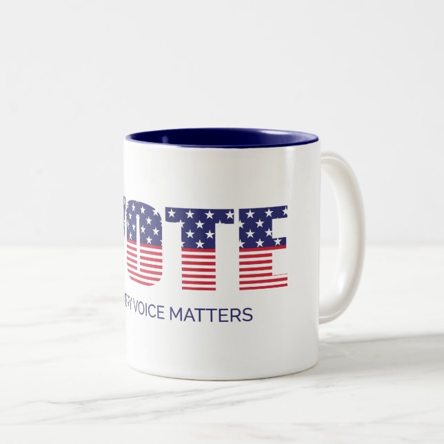 Taza Bicolor Vote Coffee Mug (Anverso derecho)