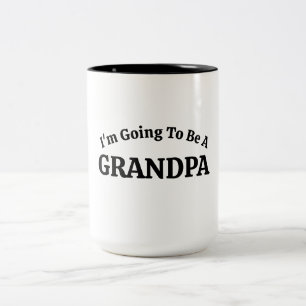 Taza Bicolor Voy a ser ABUELO, Texto Negro