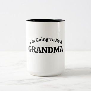 Taza Bicolor Voy a ser un GRANDMA, texto negro