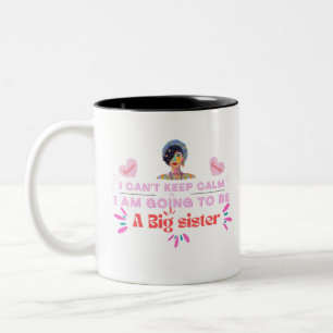 Taza Bicolor Voy a ser una hermana grande, diseño de Roka000