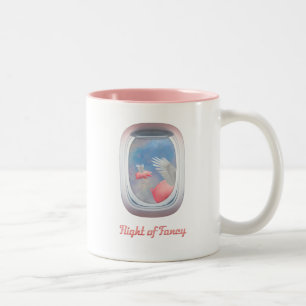 Taza Bicolor Vuelo de cerdo volador