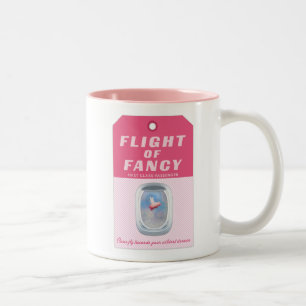 Taza Bicolor Vuelo de la etiqueta de equipaje de Fancy