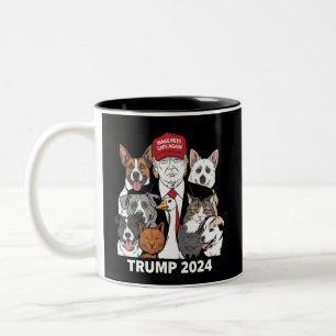 Taza Bicolor Vuelva a ser seguro para las mascotas Trump 2024 S