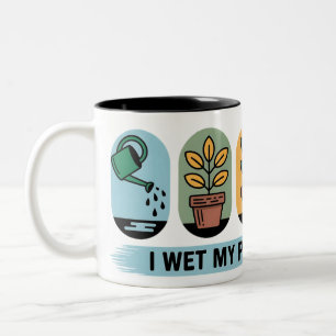 Taza Bicolor Vuelvo A Hacerme Oír Mis Plantas Gracioso café d