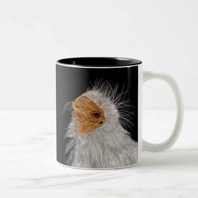 Taza Bicolor Vultura egipcia ilustrada (Derecha)