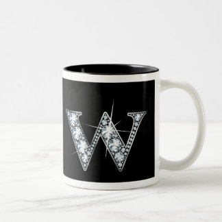 Taza Bicolor "W" Sonda de diamantes en negro