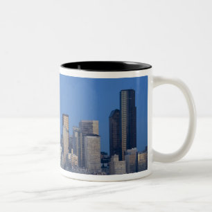Taza Bicolor WA, Seattle, horizonte de Seattle y Elliott Bay 2